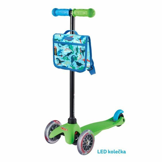 Mini Micro Classic Green LED   batoh Scootersaurus