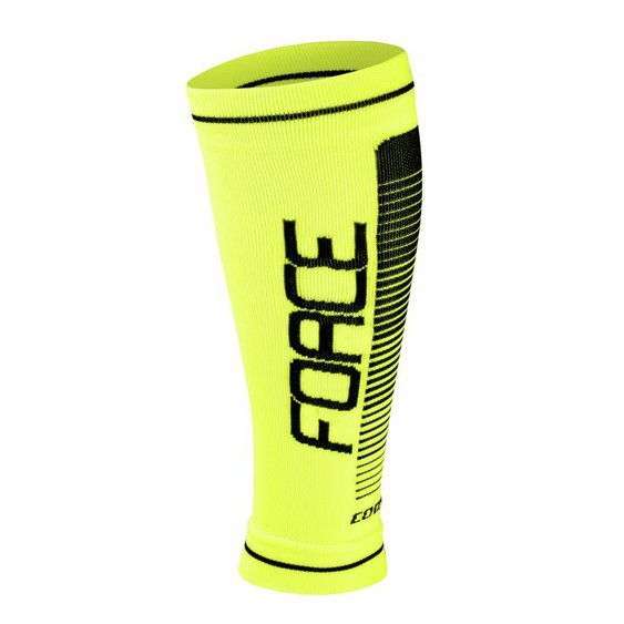 návleky na nohy FORCE COMPRESS, fluo-černé L-XL