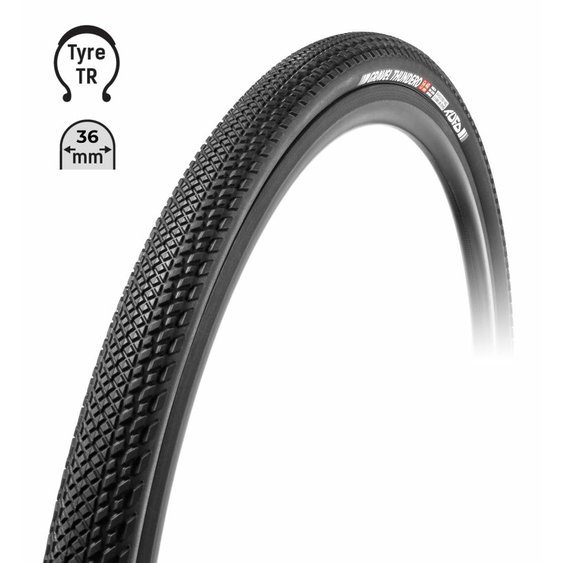 plášť TUFO Gravel THUNDERO 700x36C, bezduš. črn