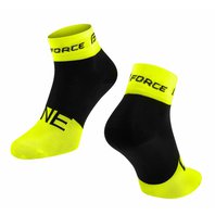 ponožky FORCE ONE, fluo-černé S-M/36-41