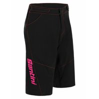 LADY MTB SHORTS SELVA DONNA / DÁMSKÉ MTB KRAŤASY - NEFX - black/fucsia