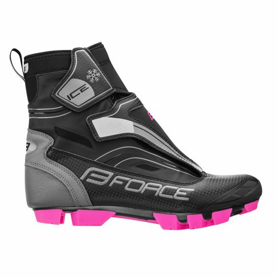 tretry zimní FORCE MTB ICE21 LADY, černo-růž 36